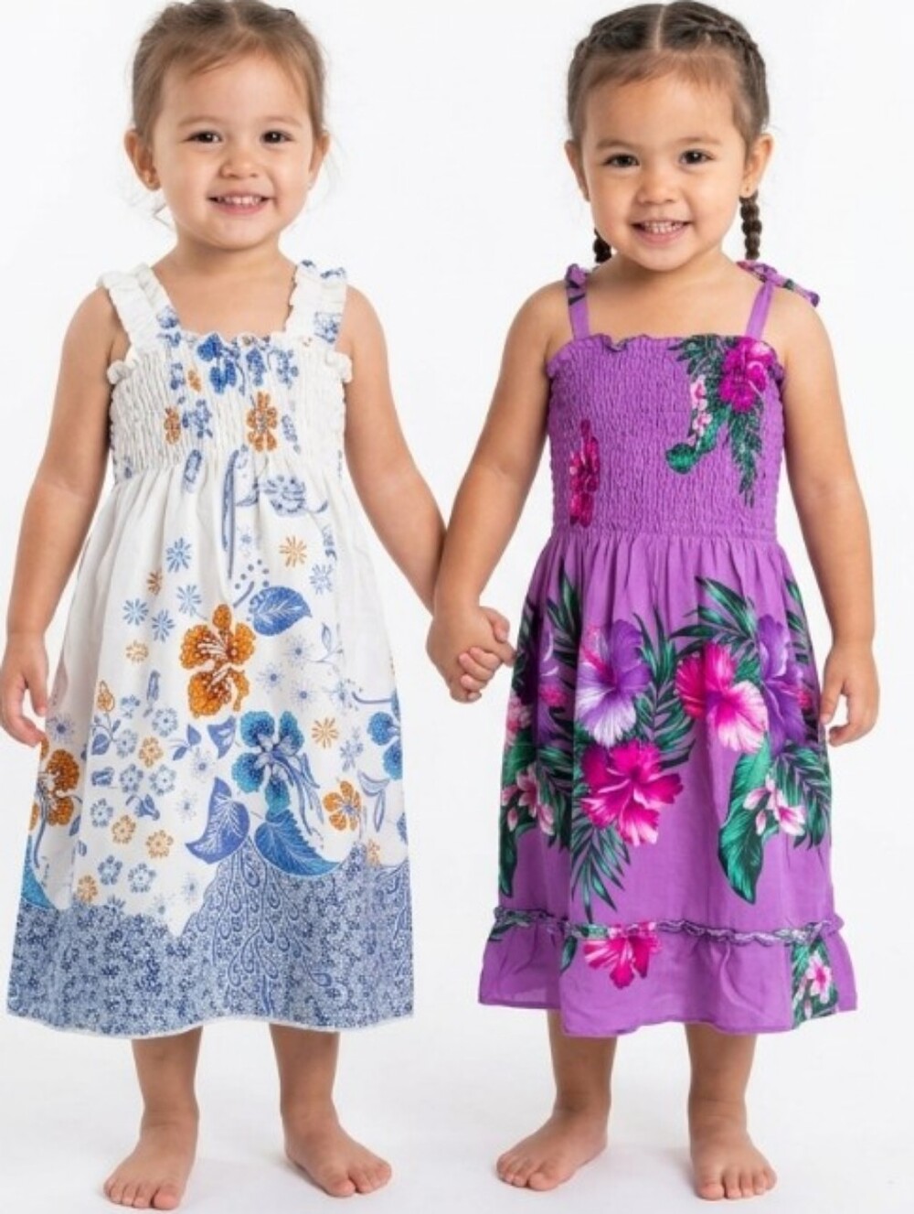 Boho Floral Smocked Sundress & Purple Floral Smocked Sundress - Kids Dresses